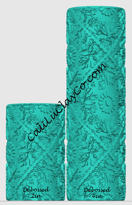 Diamond Floral Border Texture Roller for Polymer Clay/Fondant/Cookie Dough