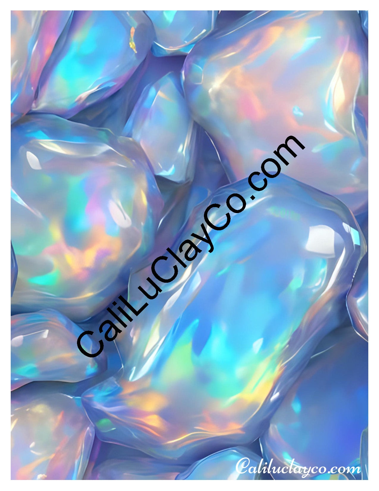 Bejeweled #4 Left & Right Polymer Clay Water-Soluble Transfer Sheet / Tattoo Paper