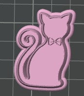 Cat with Bow Tie Cookie Cutter / Polymer Clay Cutter