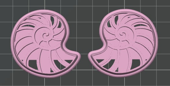 Conch Shell Cookie Cutter / Polymer Clay Cutter