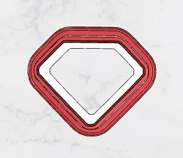 Diamond Stone Shaped Cookie Cutter / Clay Cutter