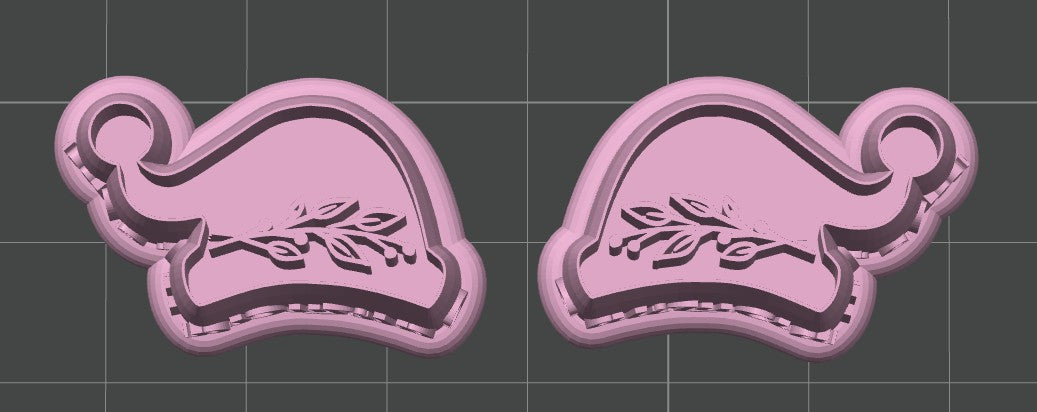 Elf Hat Cookie Cutter / Polymer Clay Cutter