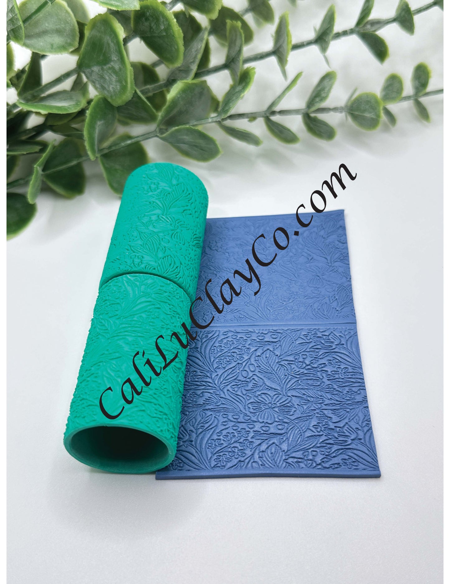 Drawn Floral Polymer Clay/Cookie Dough Texture Roller