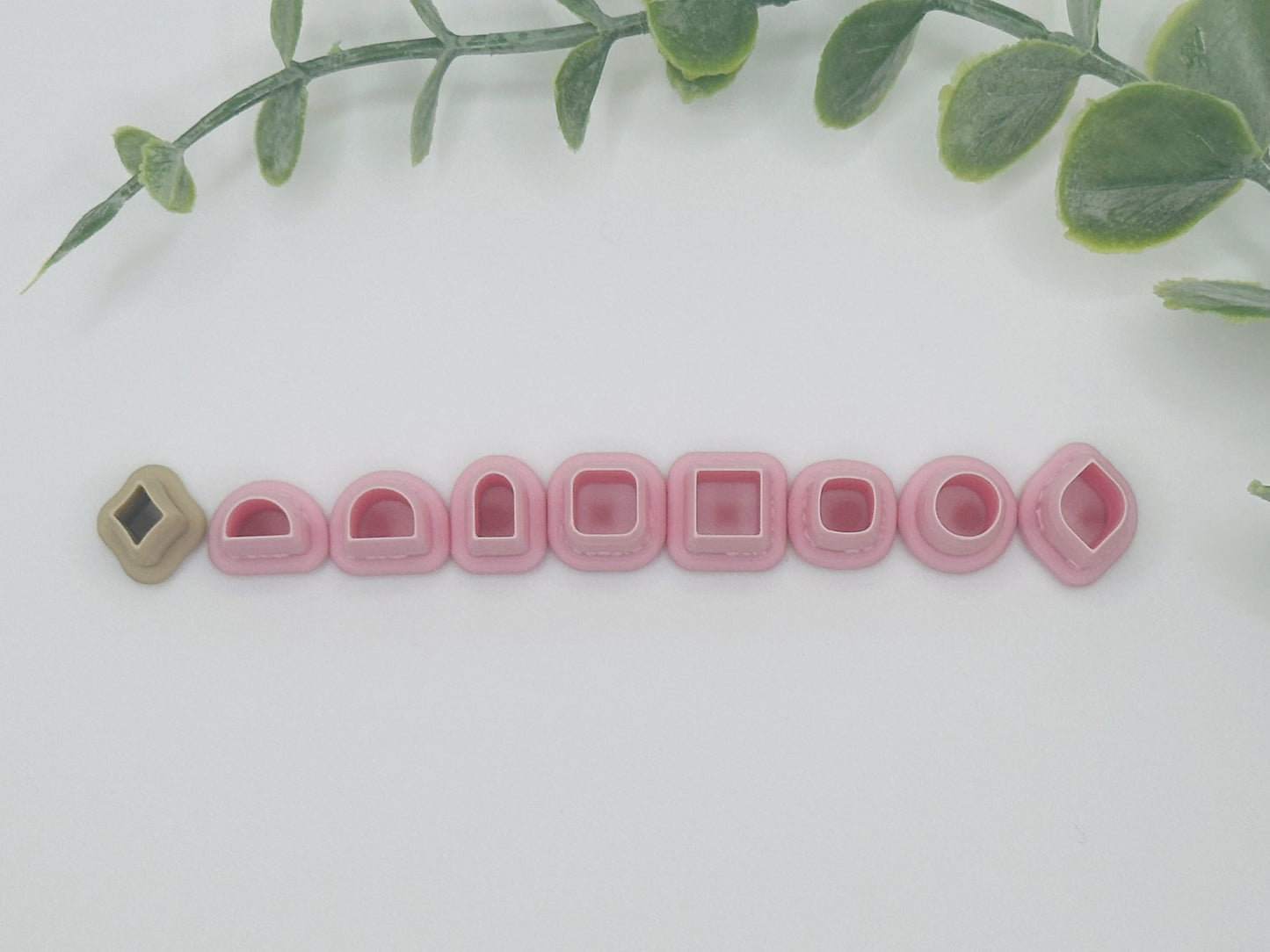 Tiny Squares and Circles Bundle #9 Polymer Clay / Cookie Cutter Set