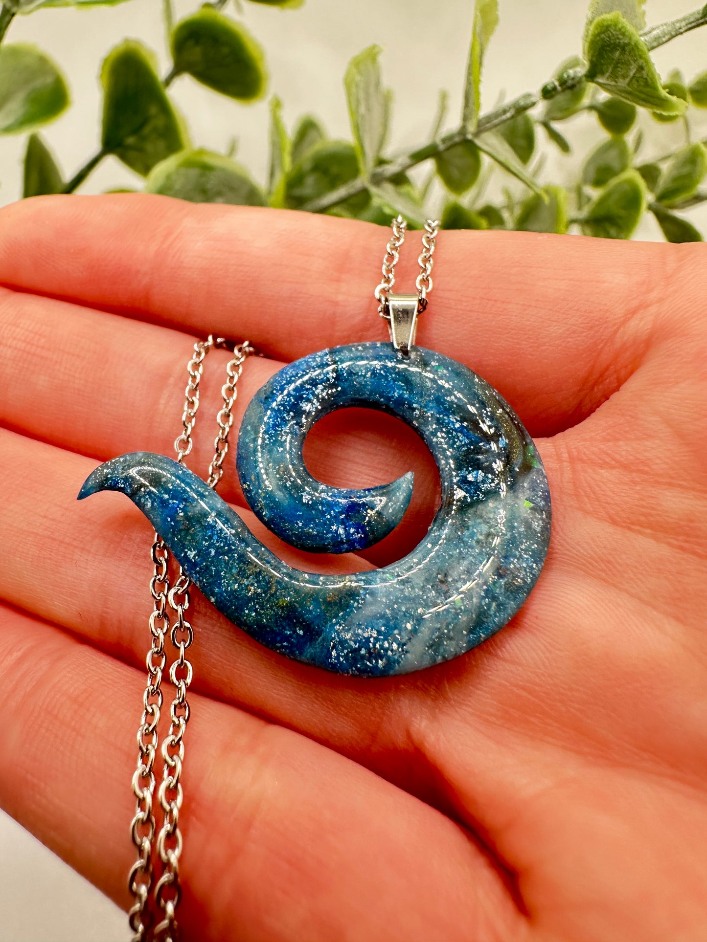 Midnight Ocean Wave Necklace