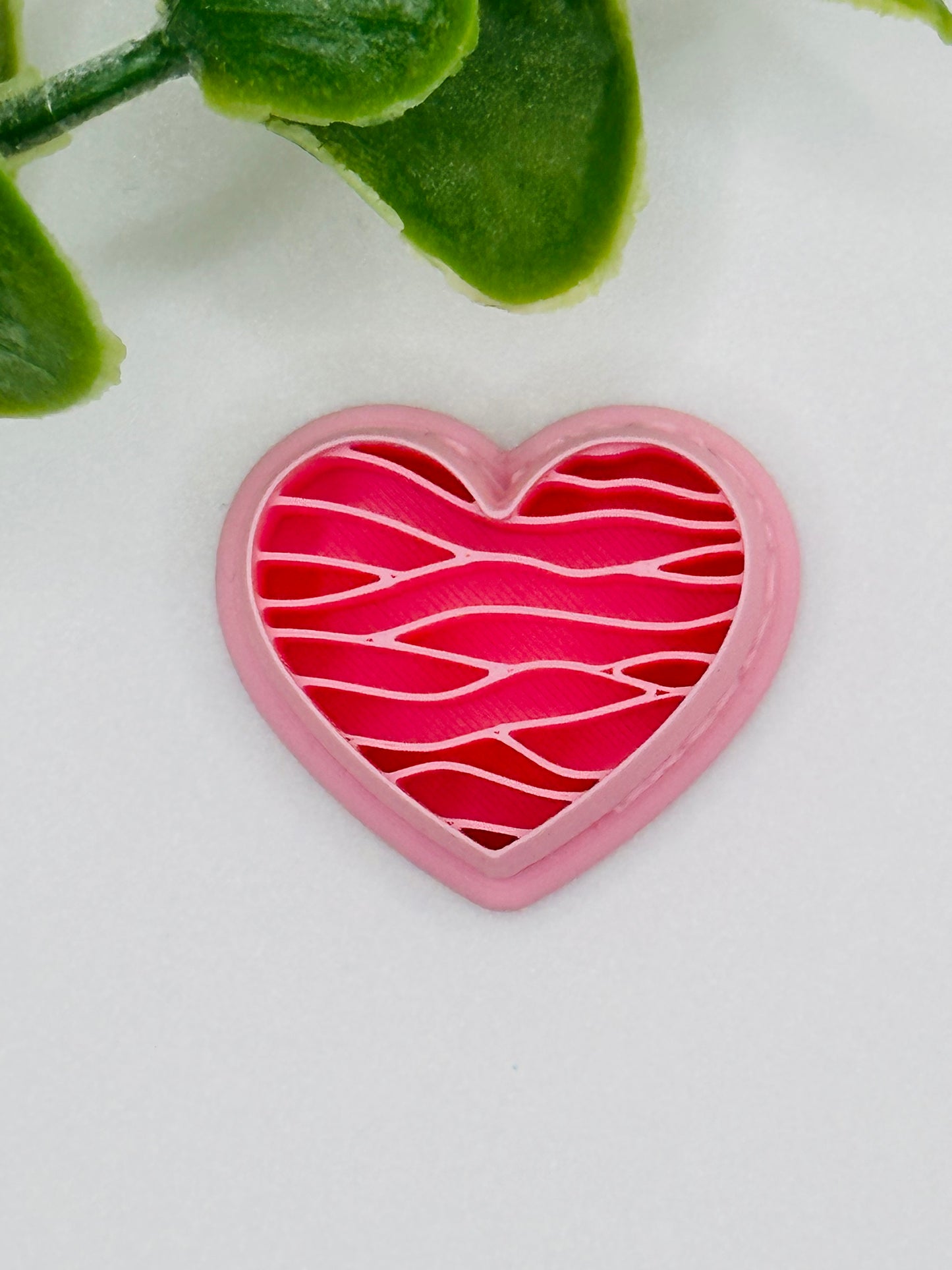 Heart with Wavy Lines Cutter / Polymer Clay Cutter
