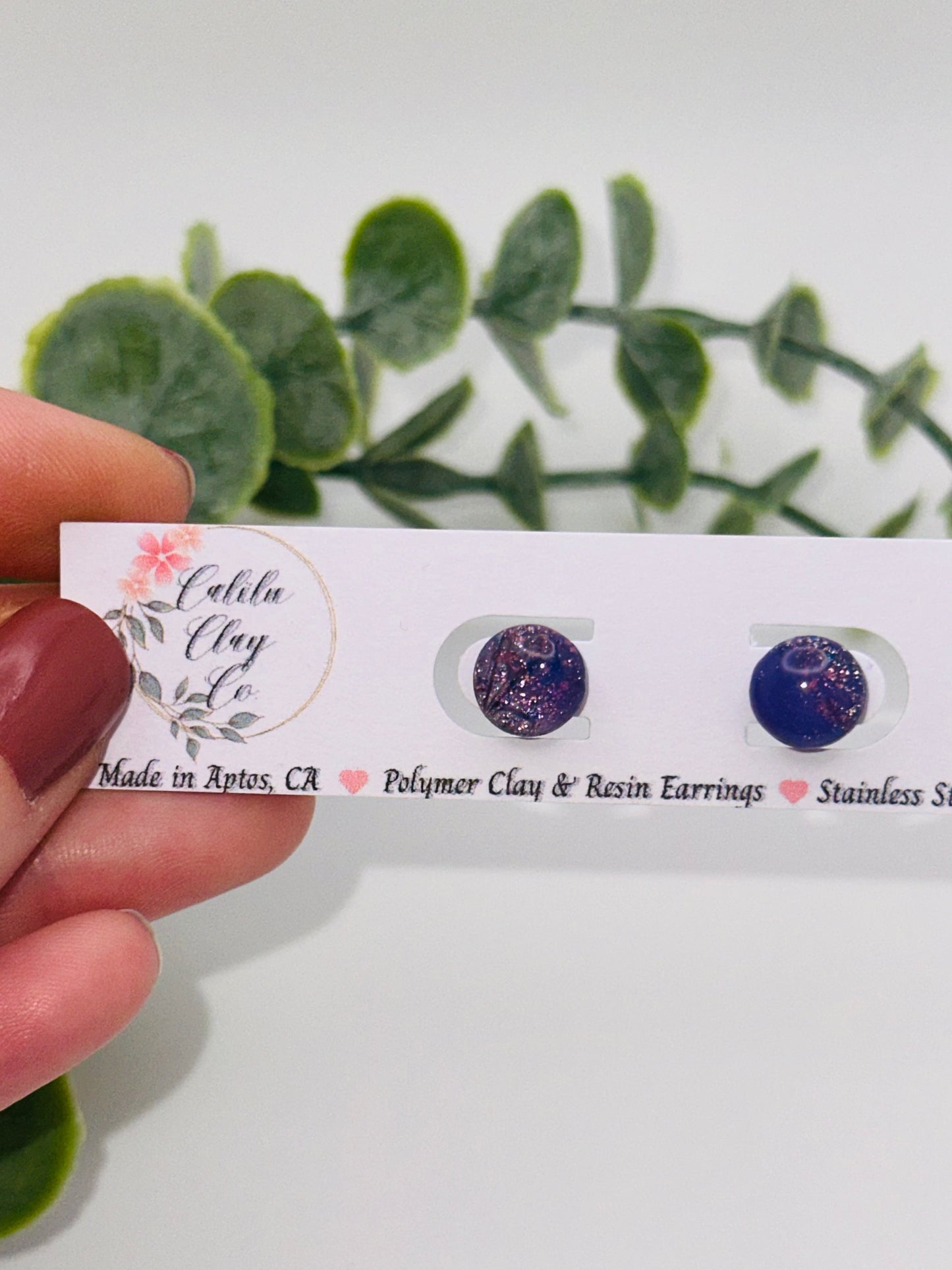 Round Purple Studs