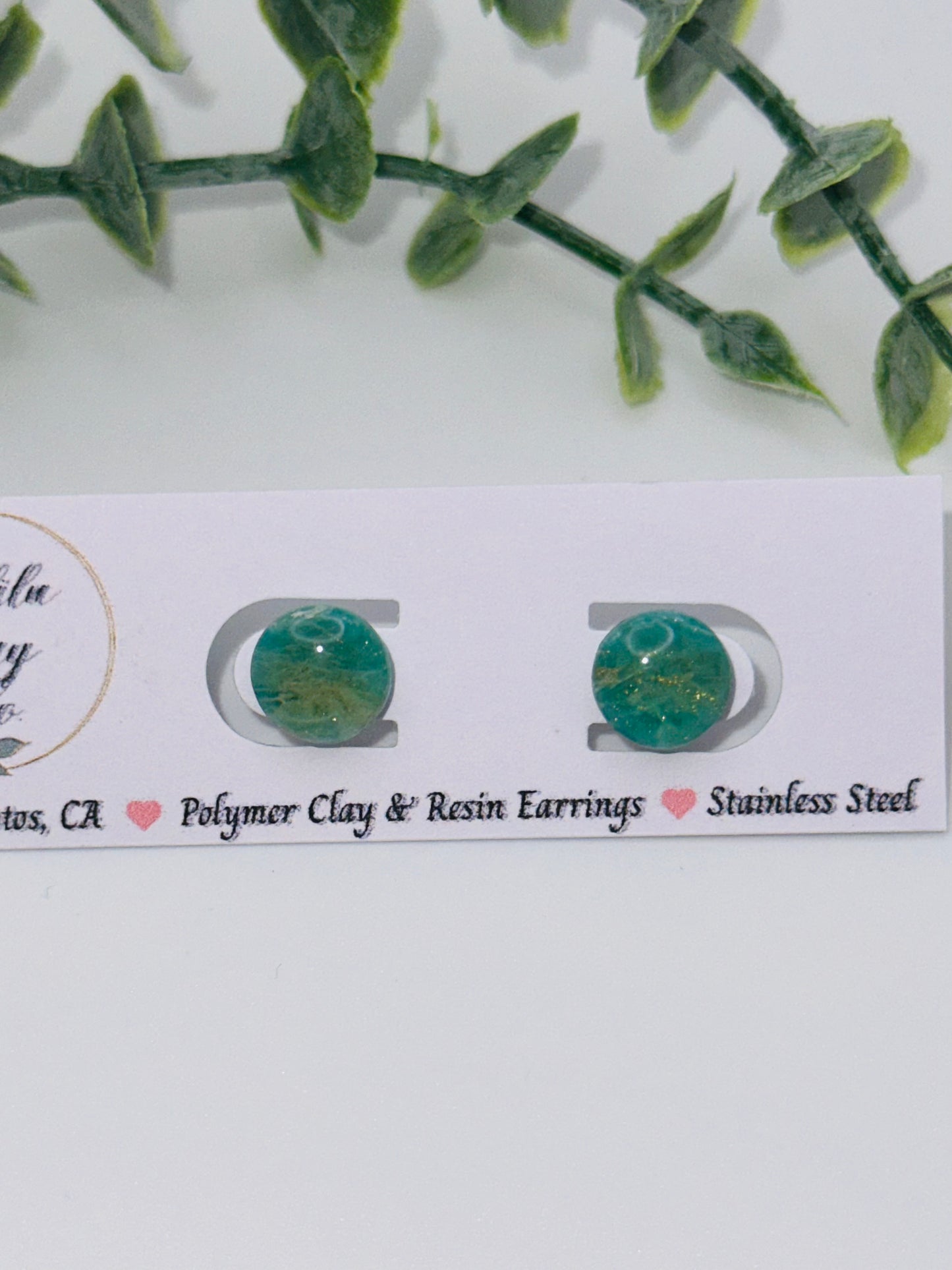 Round Jade Studs