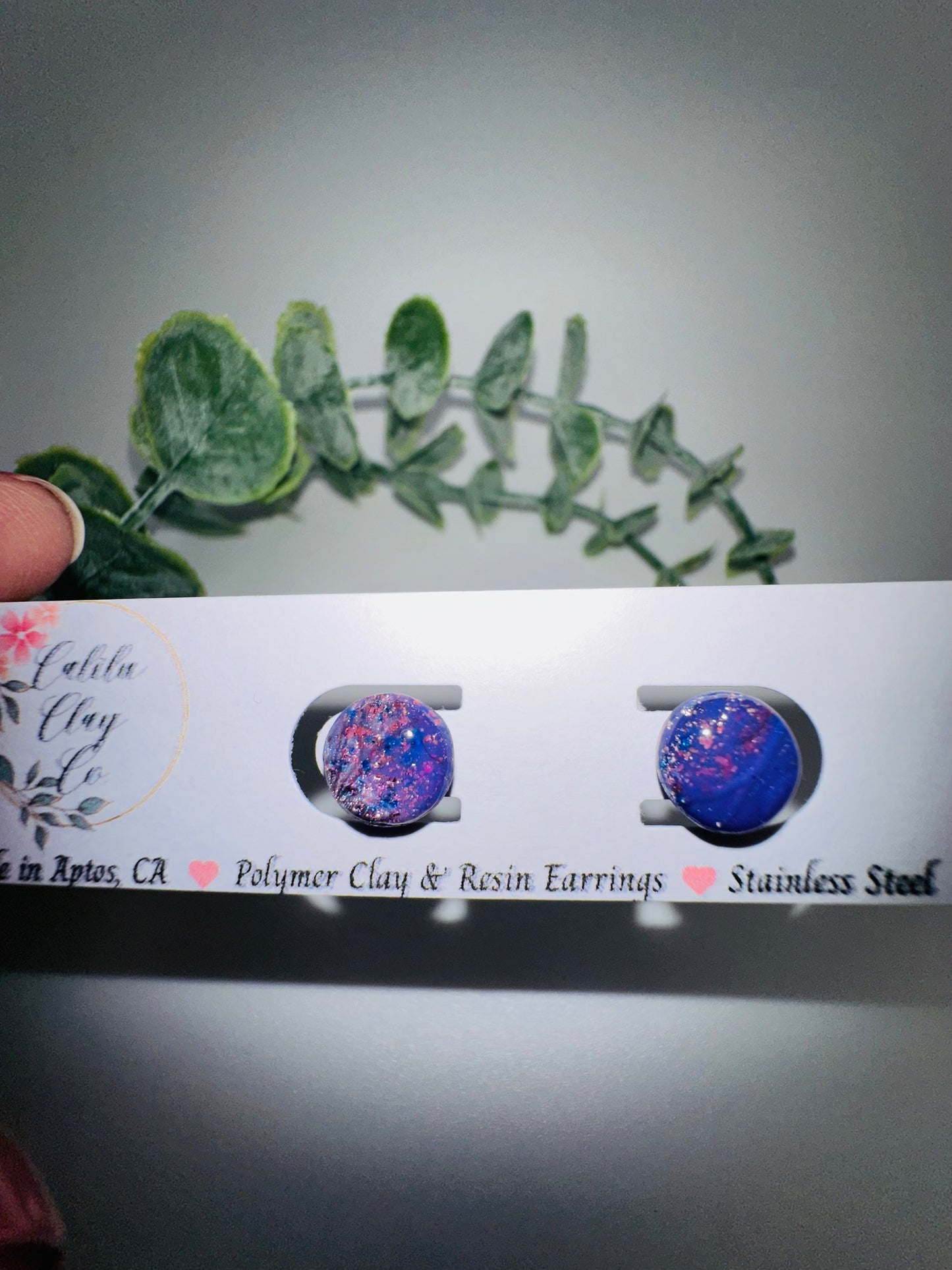 Round Purple Studs