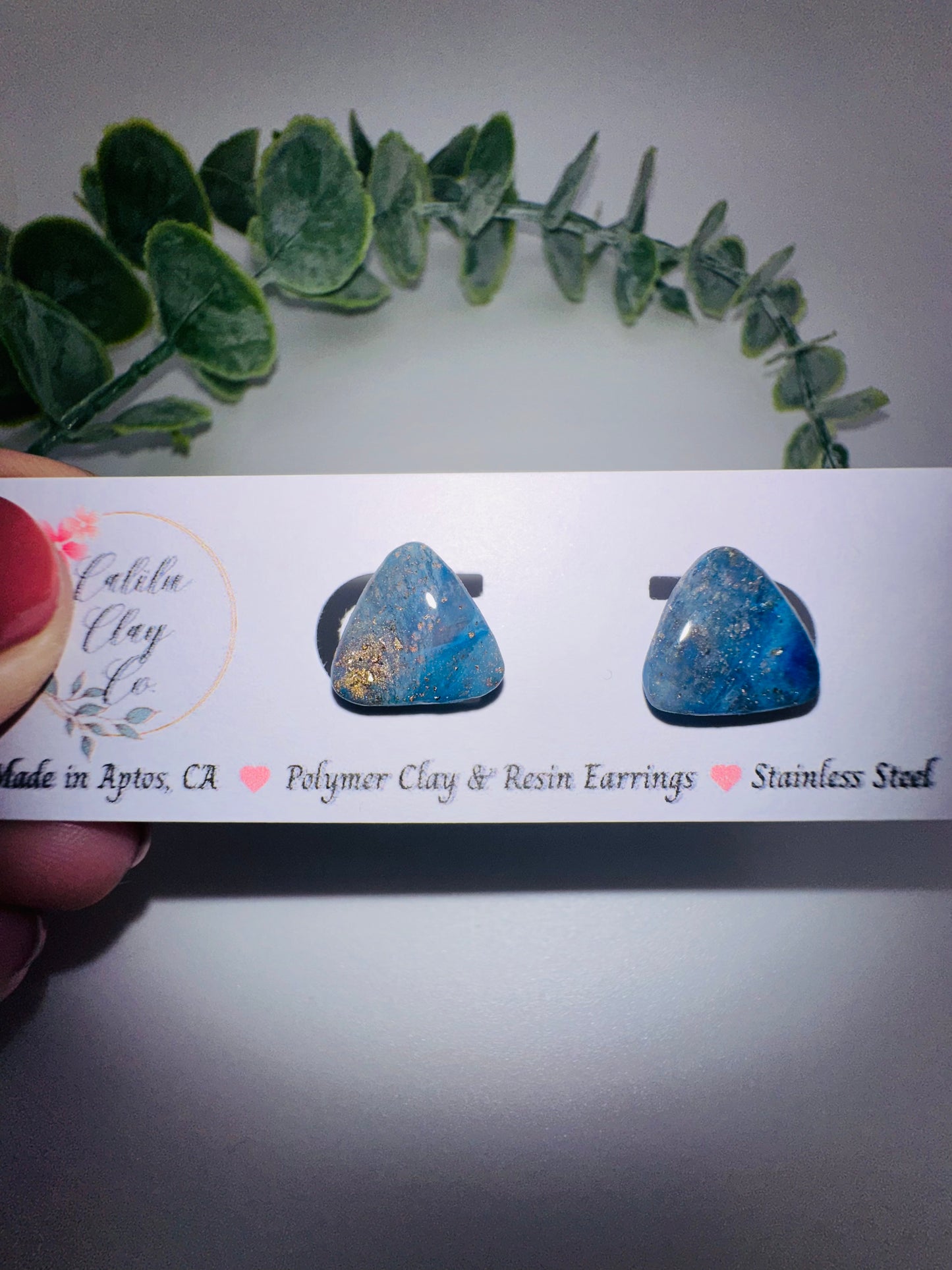 Ocean Triangle Studs