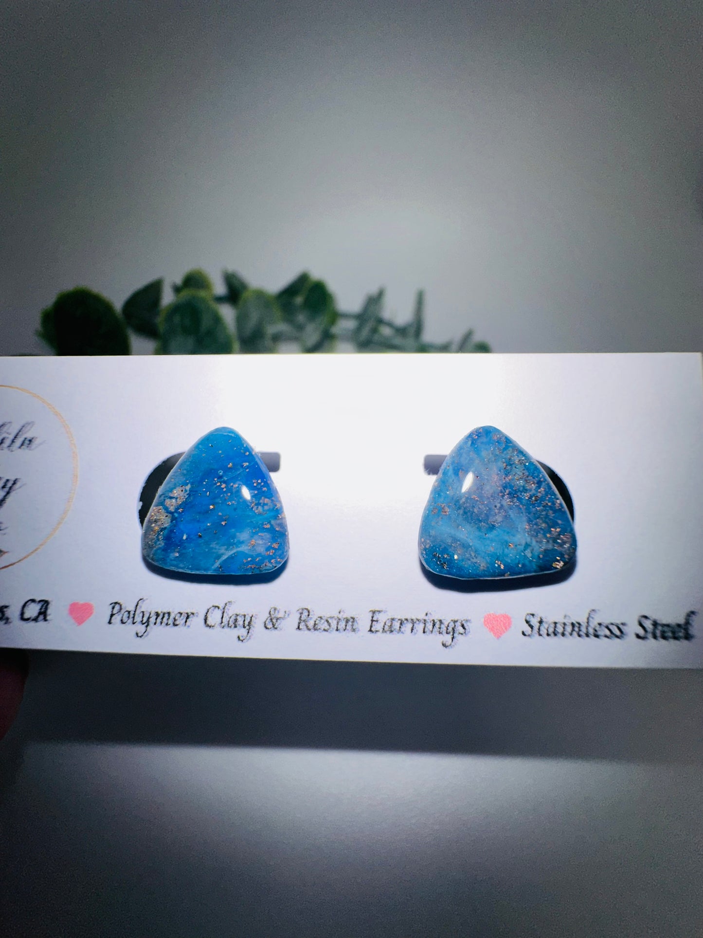 Ocean Triangle Studs