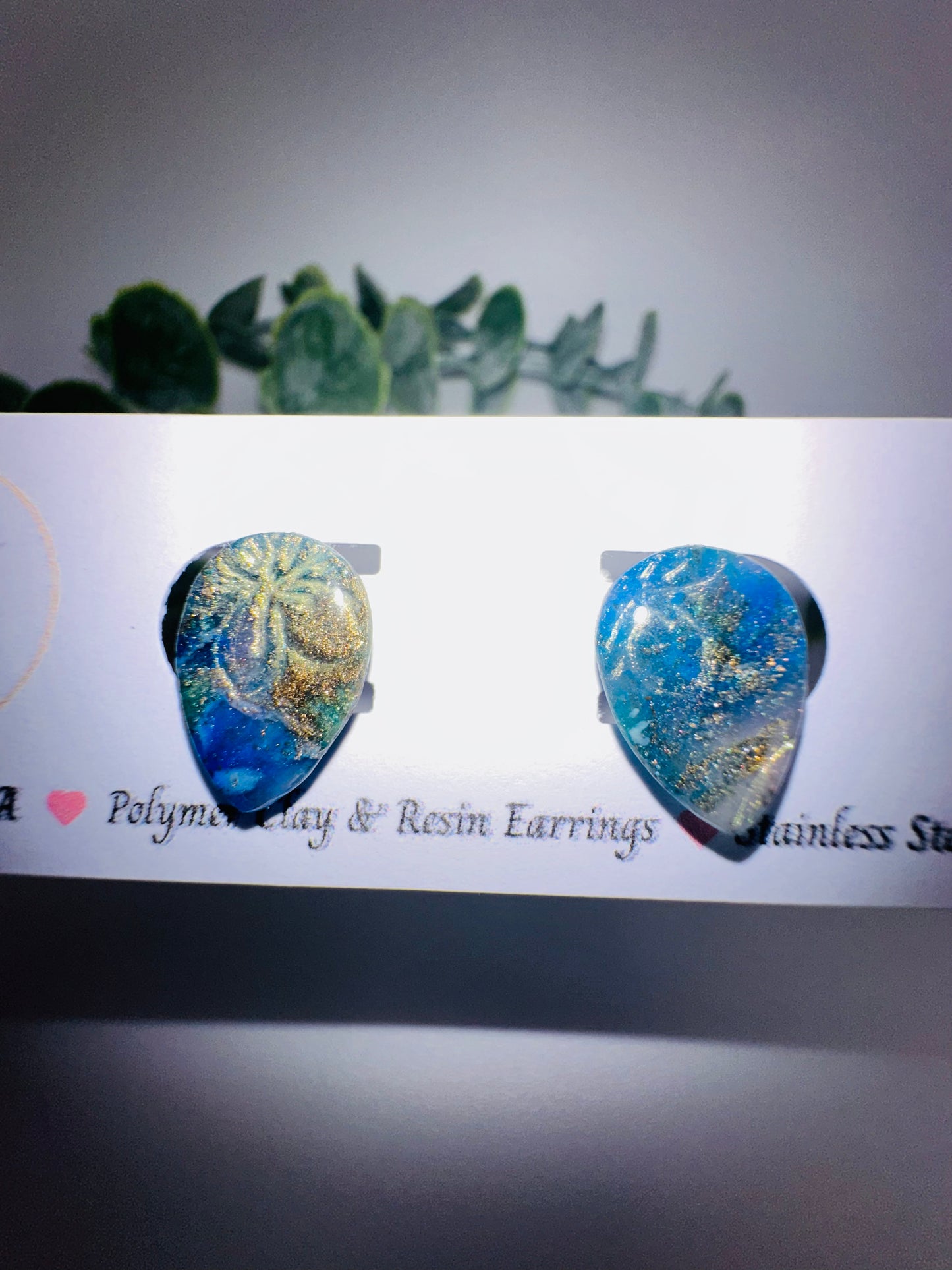 Floral Teardrop Studs