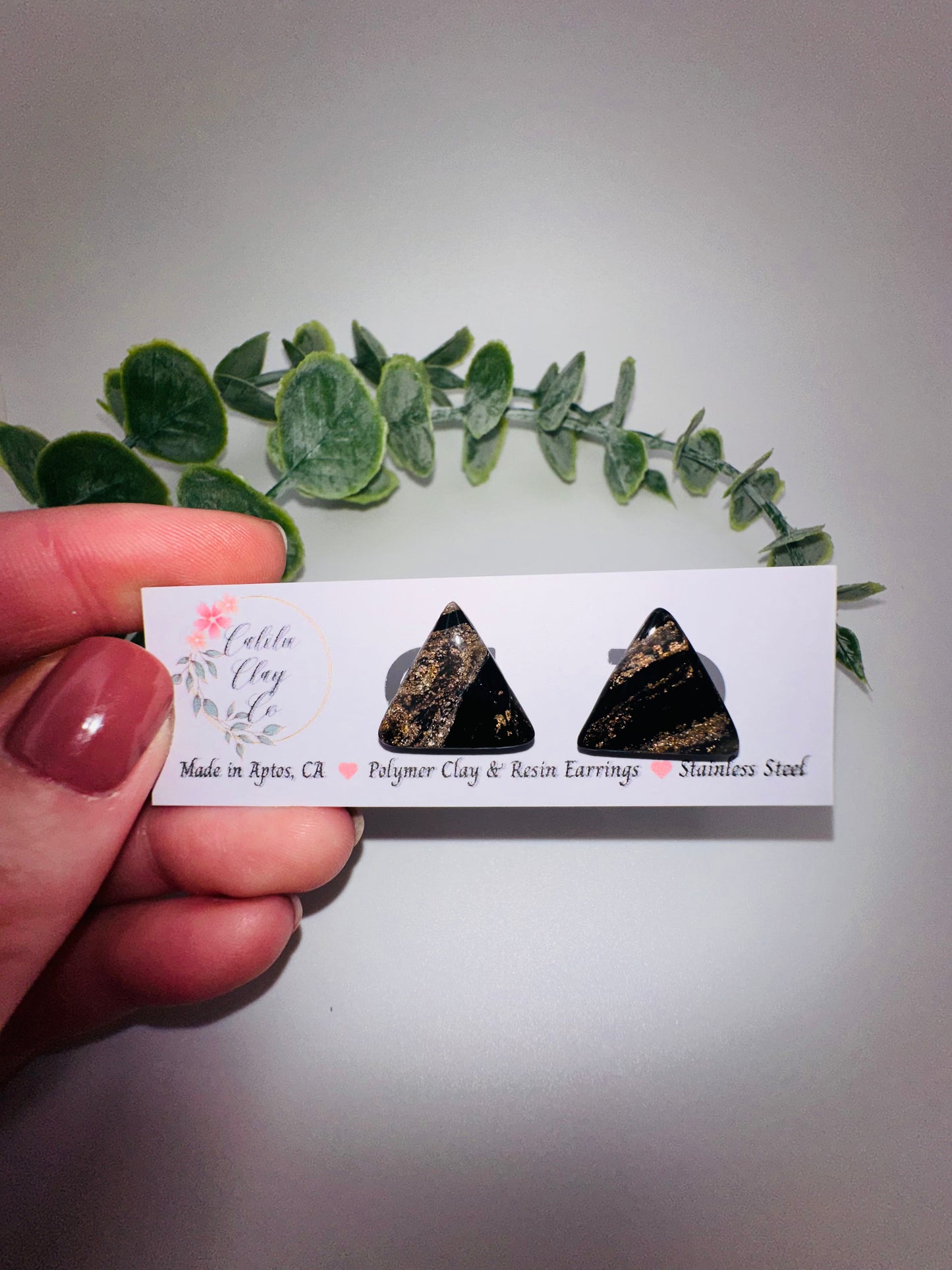 Marbled Triangle Studs