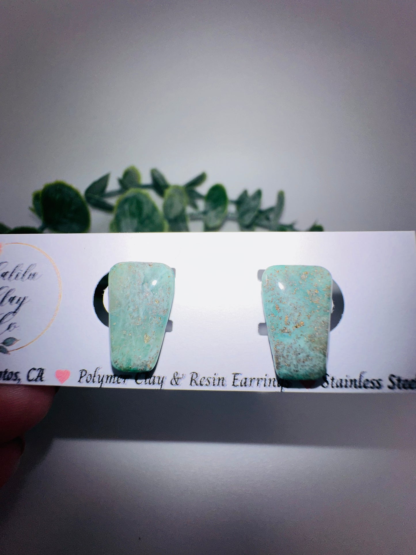 Jade Ocean Drop Studs