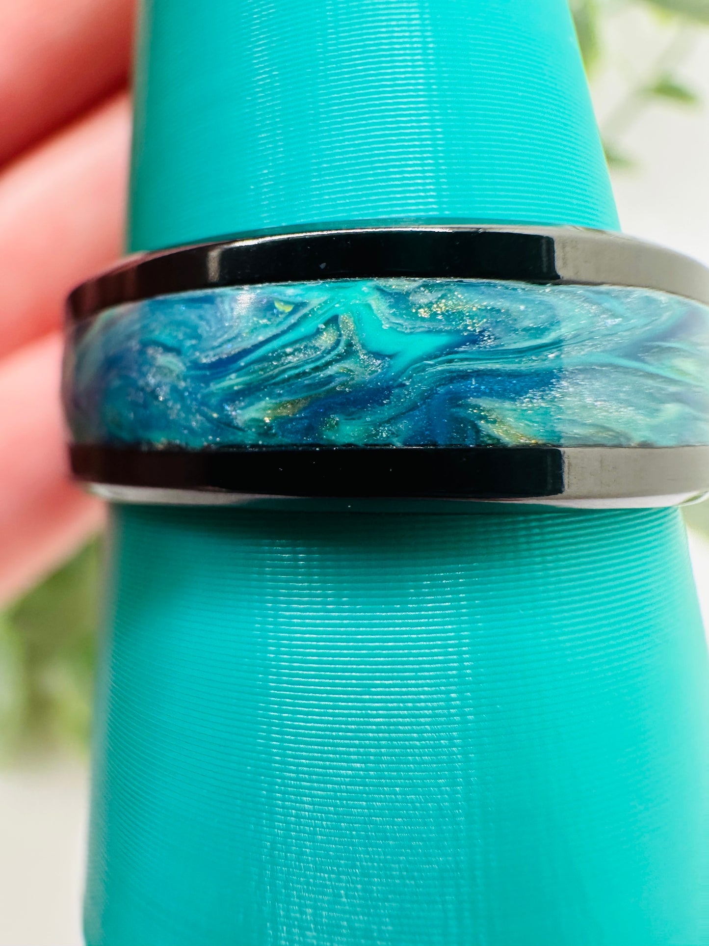 Marbled Teal Ring