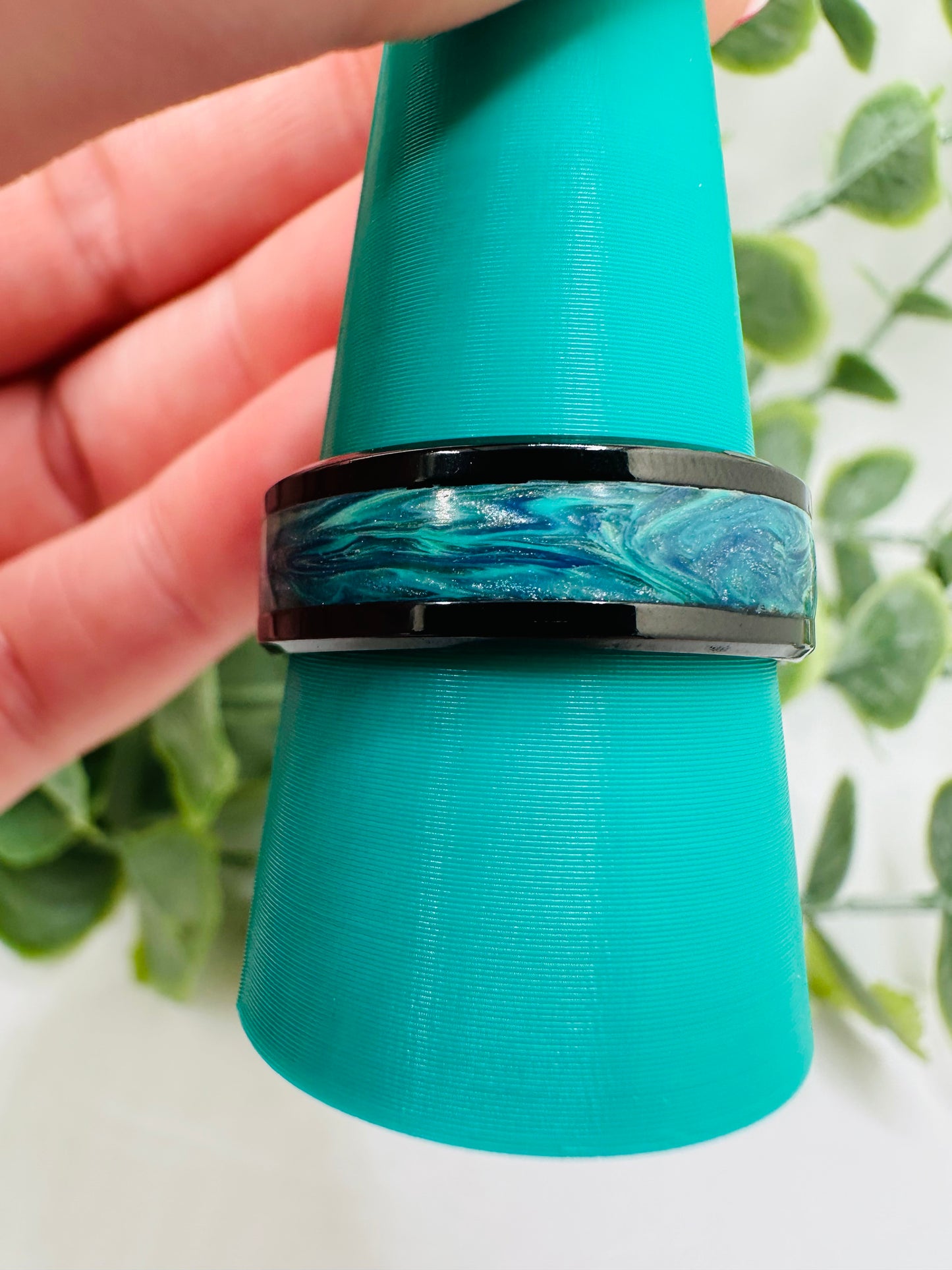Marbled Teal Ring