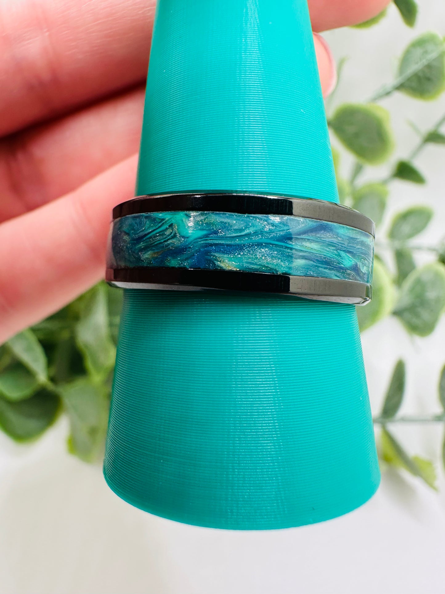Marbled Teal Ring