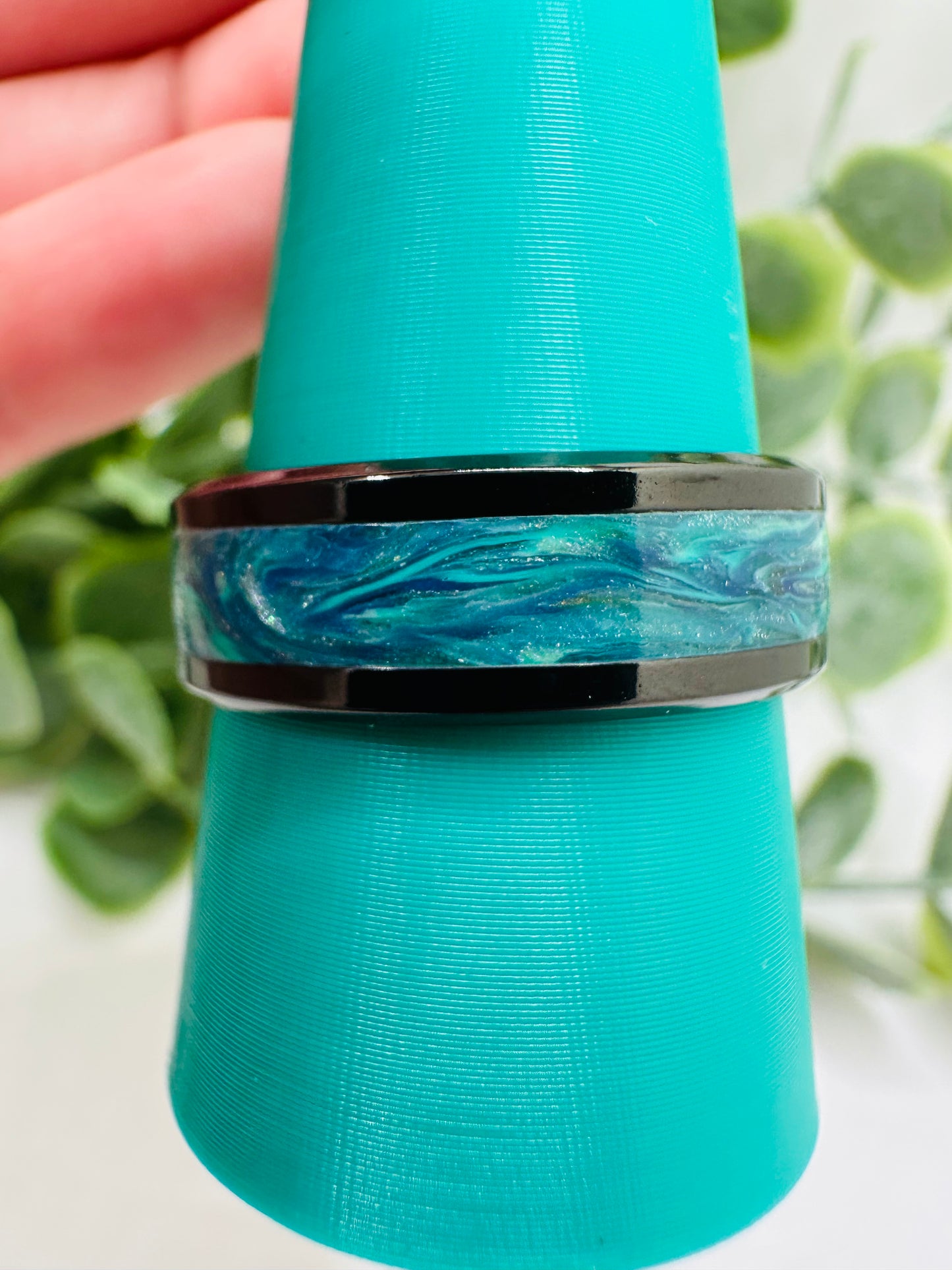 Marbled Teal Ring