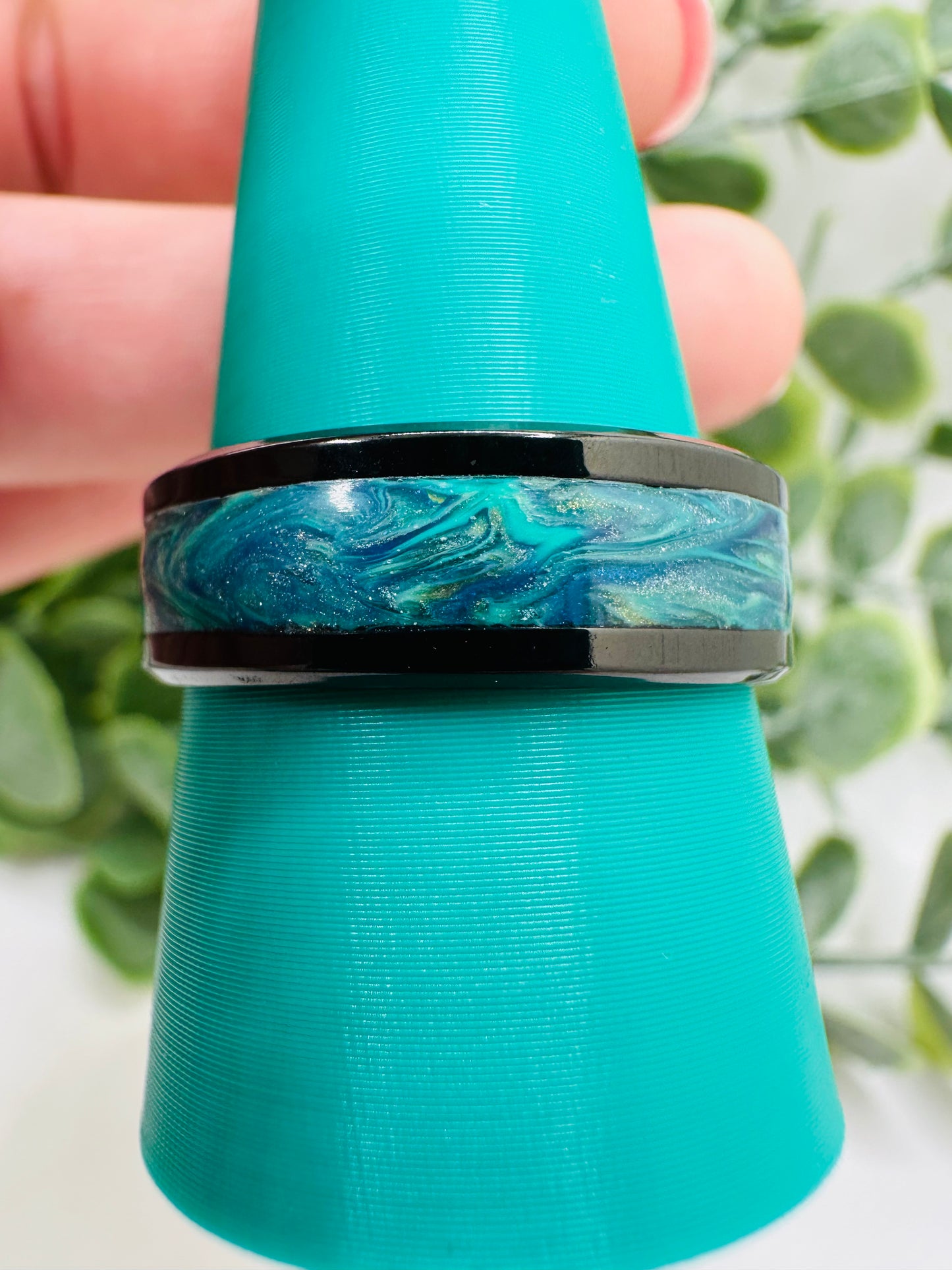 Marbled Teal Ring