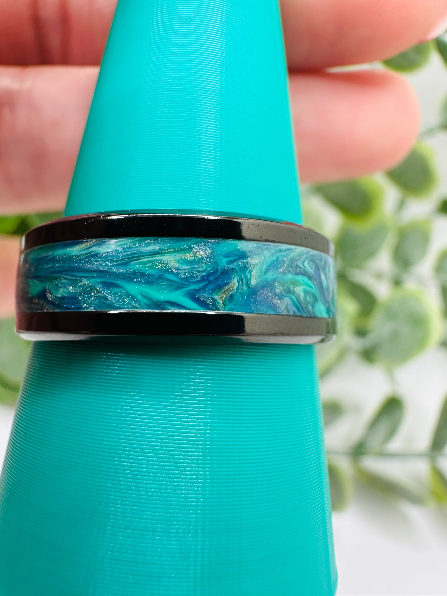 Marbled Teal Ring
