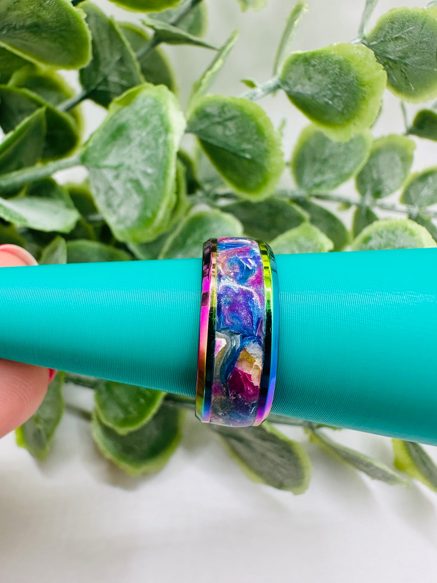 Marbled Rainbow Ring