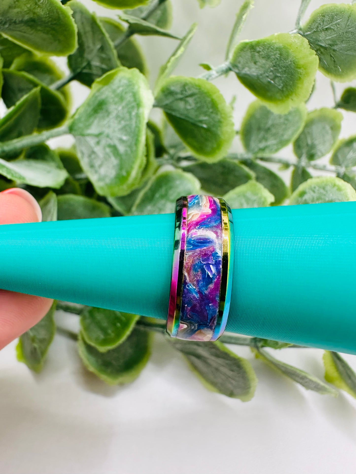 Marbled Rainbow Ring