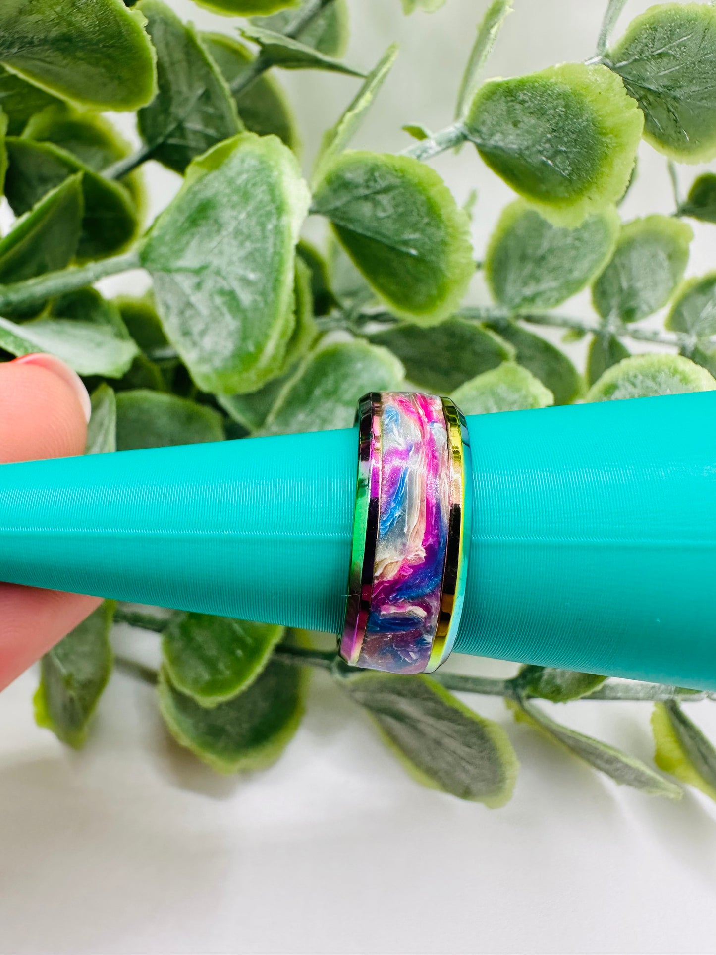 Marbled Rainbow Ring