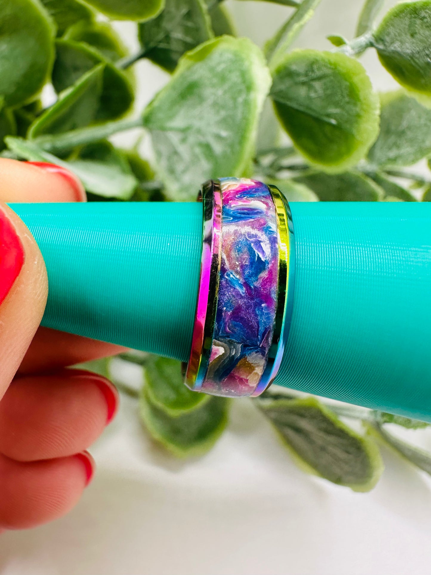 Marbled Rainbow Ring