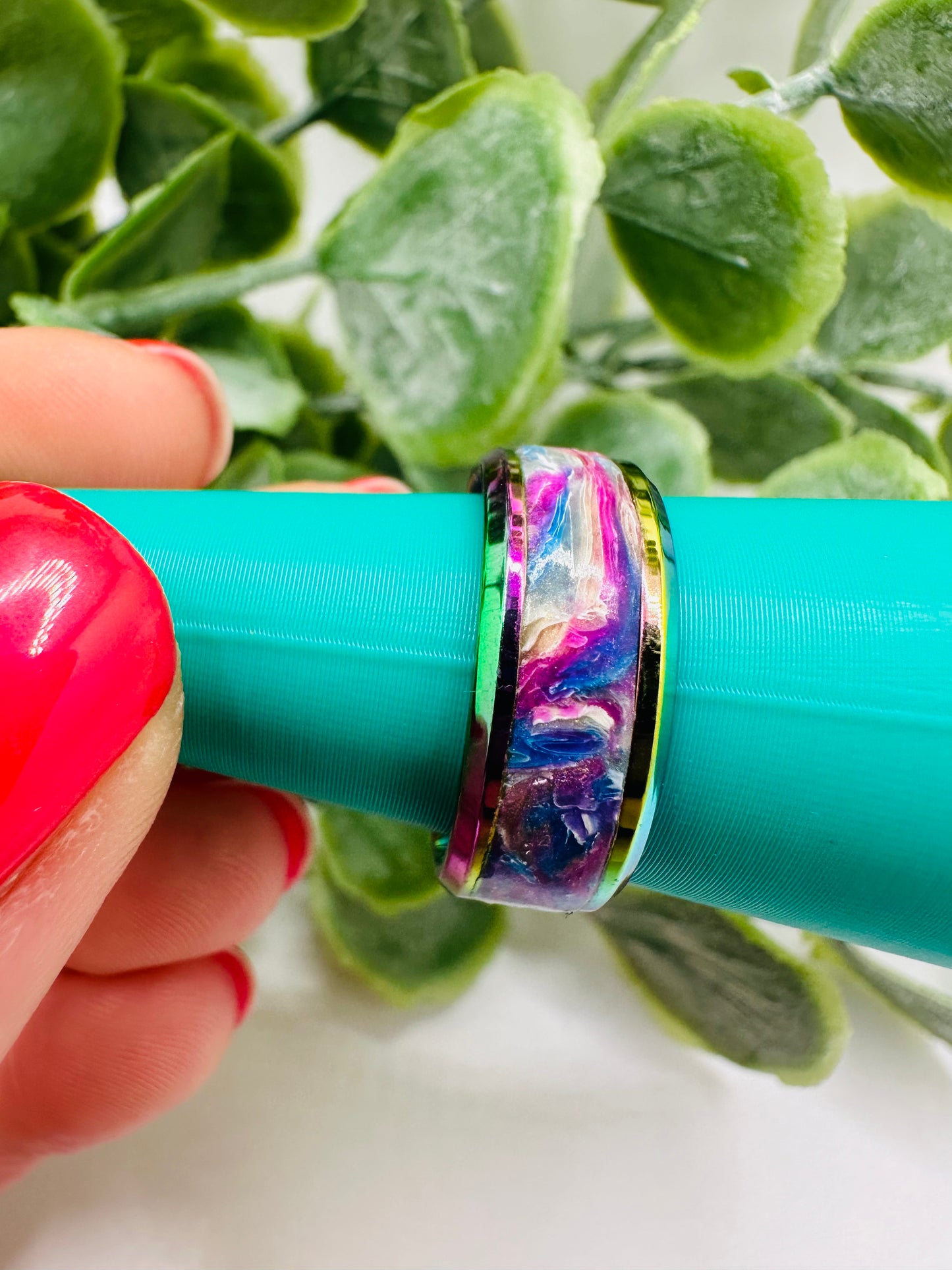 Marbled Rainbow Ring