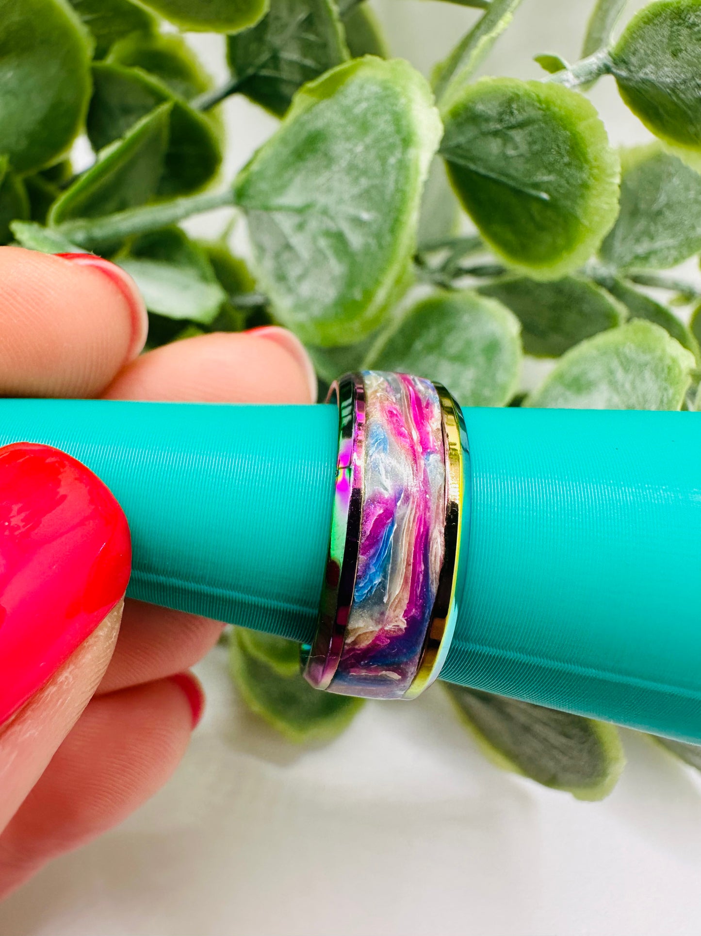 Marbled Rainbow Ring