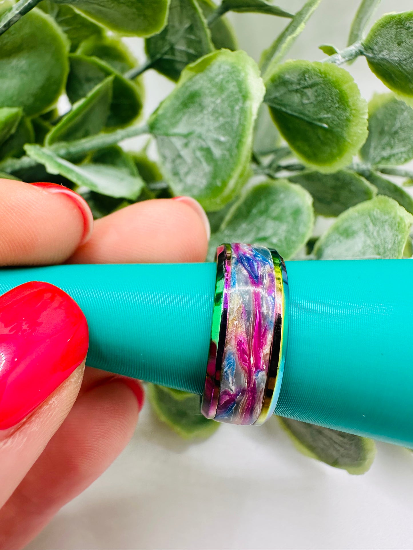 Marbled Rainbow Ring