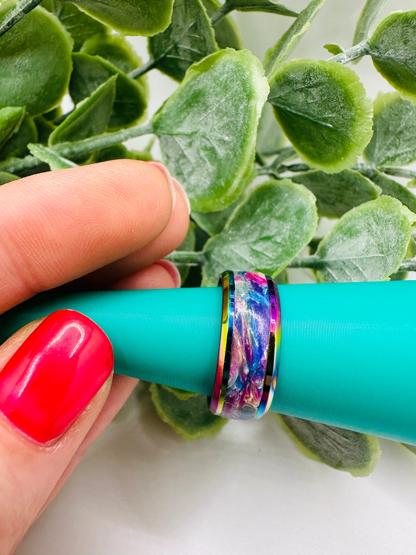Marbled Rainbow Ring