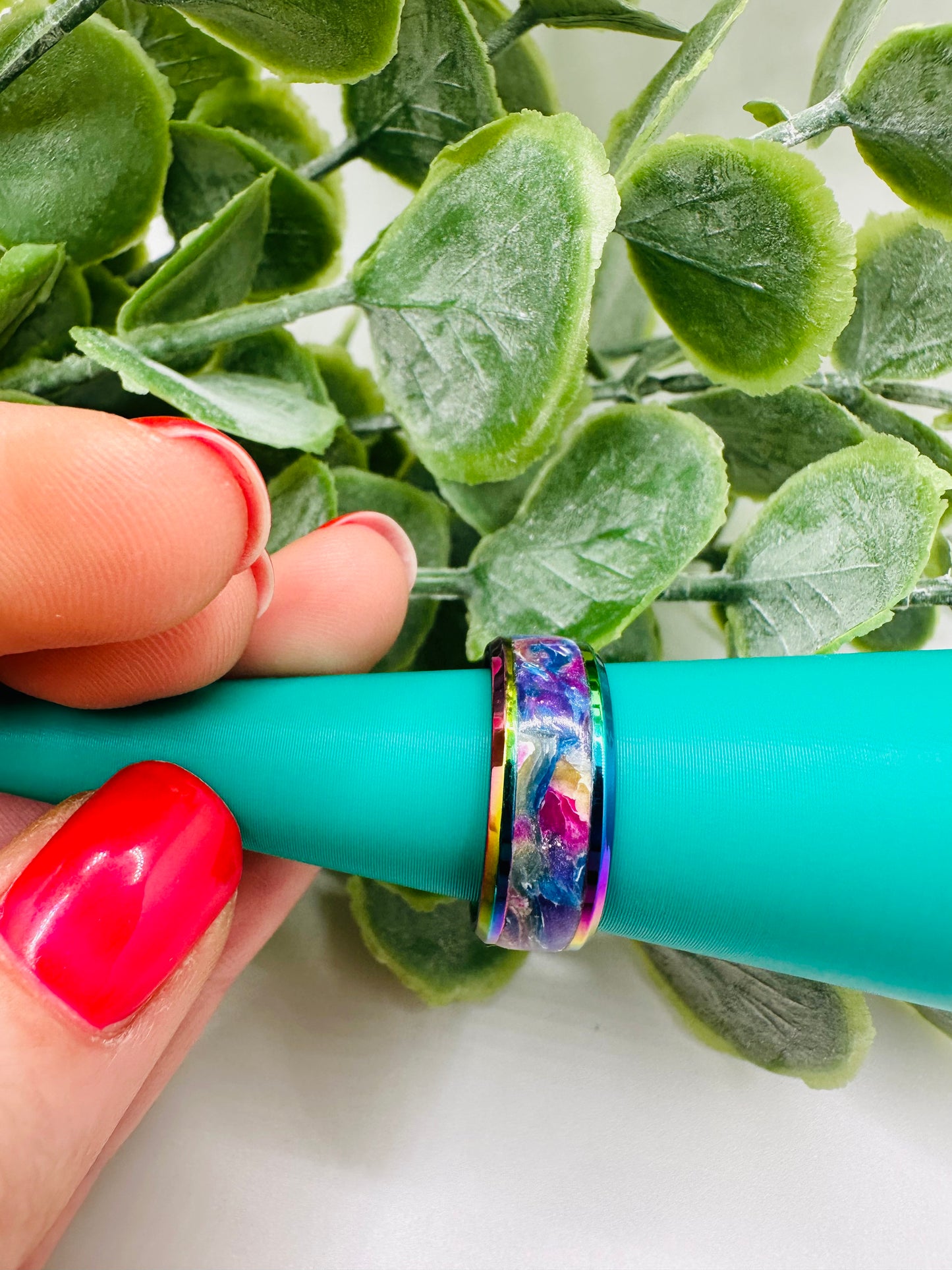 Marbled Rainbow Ring