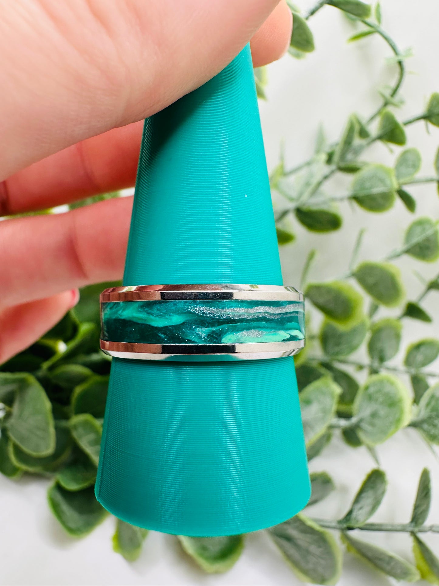 Marbled Teal Ring