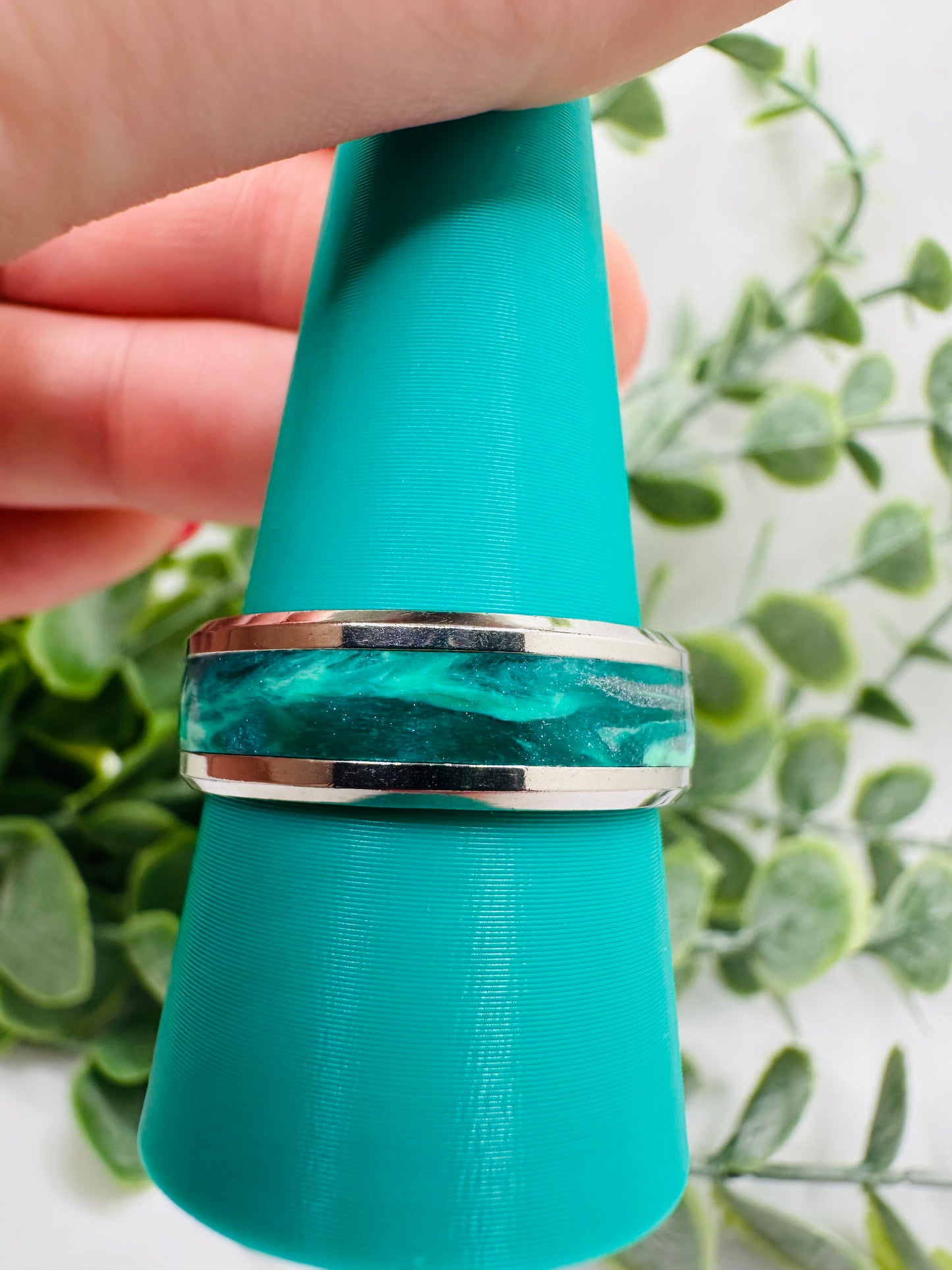 Marbled Teal Ring