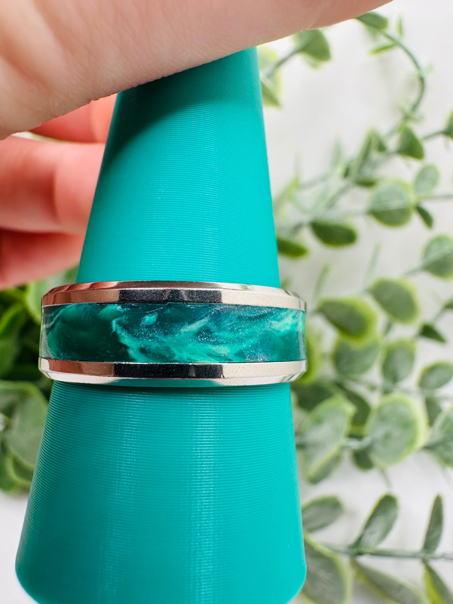 Marbled Teal Ring