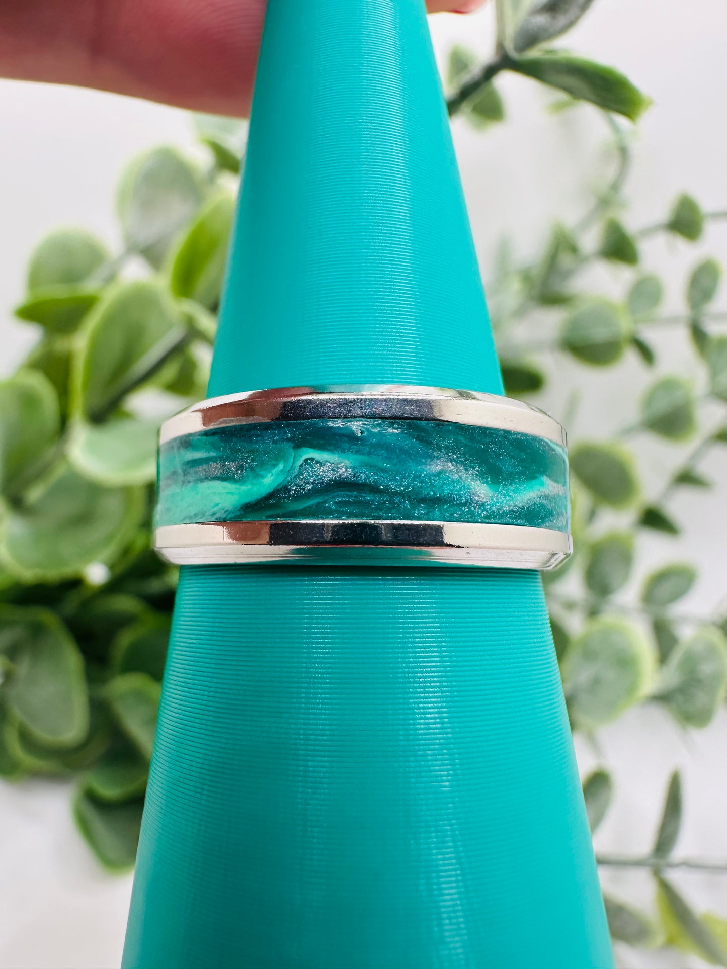 Marbled Teal Ring