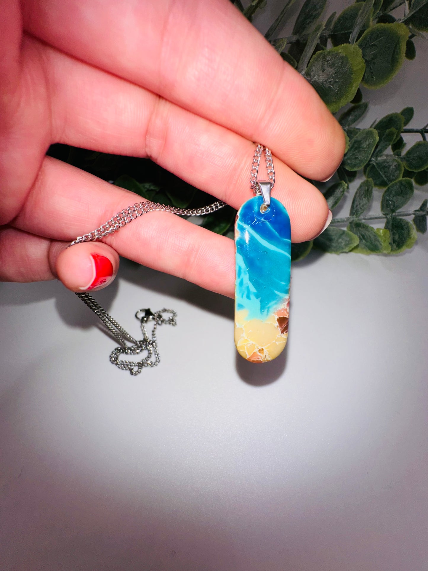 Ocean Shore Oval Necklace