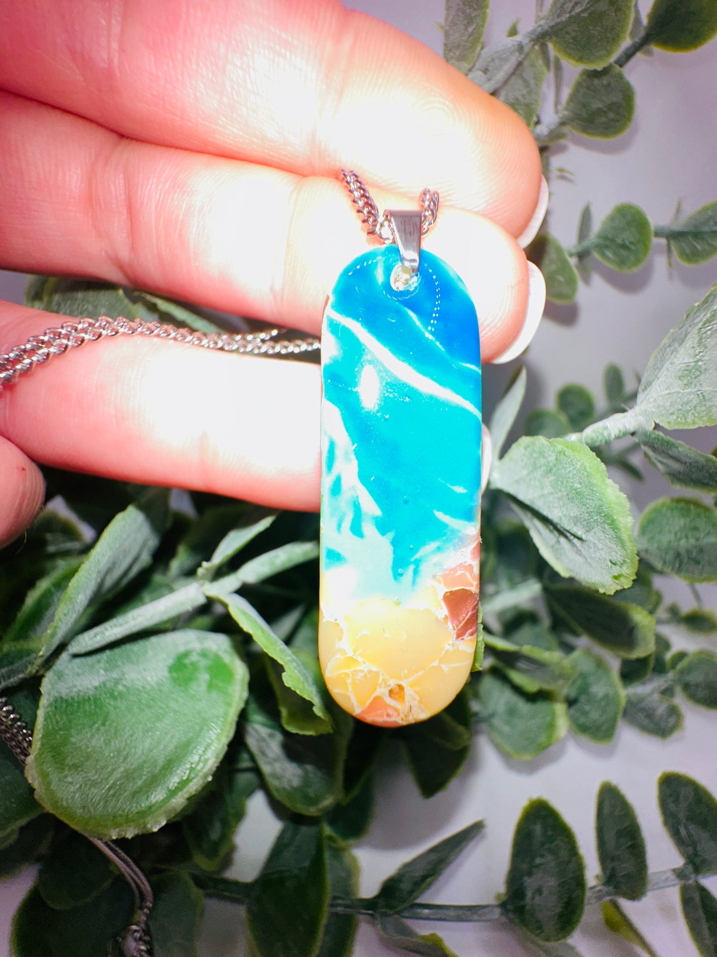 Ocean Shore Oval Necklace