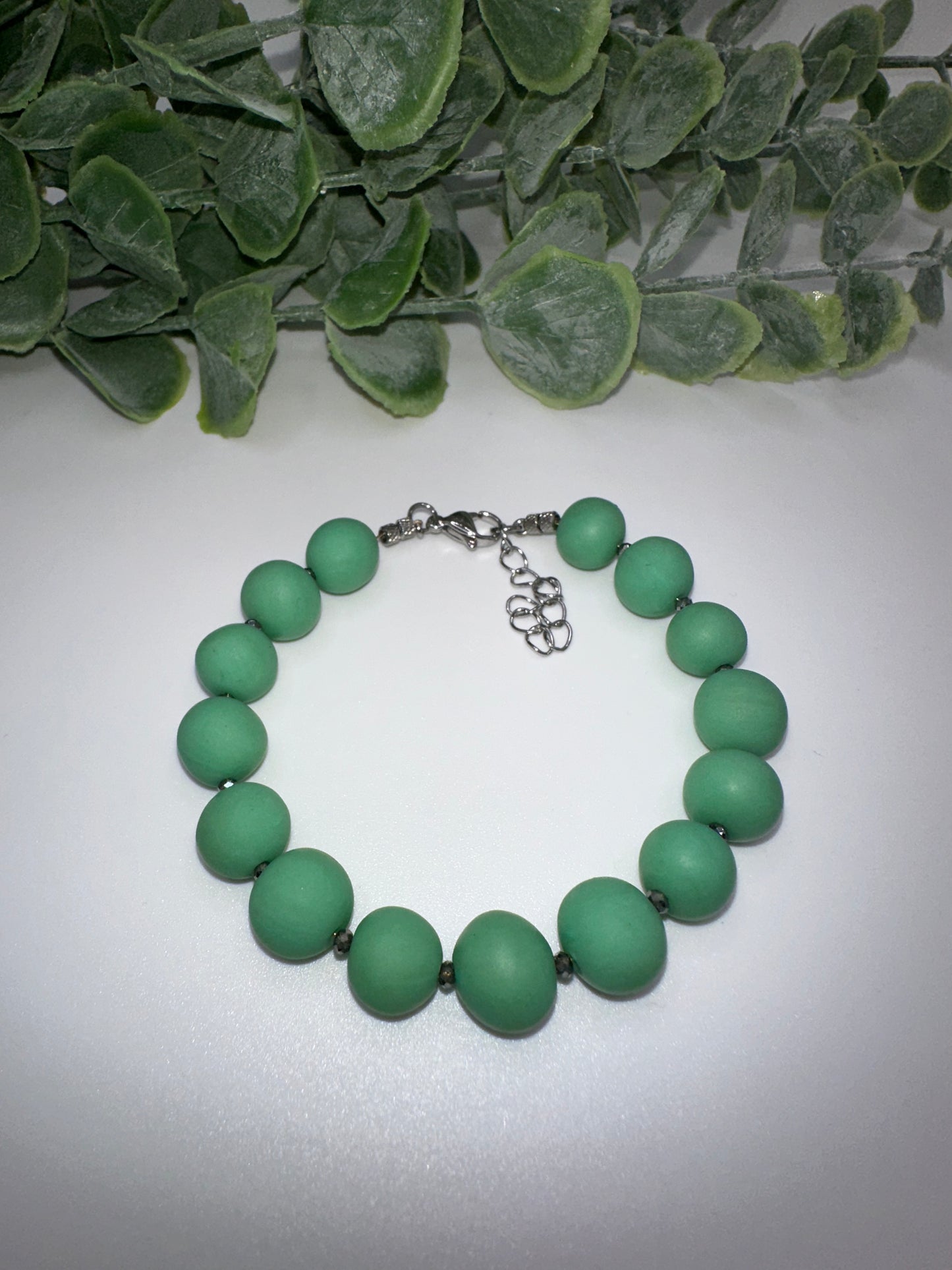 Light Jade Beaded Bracelet