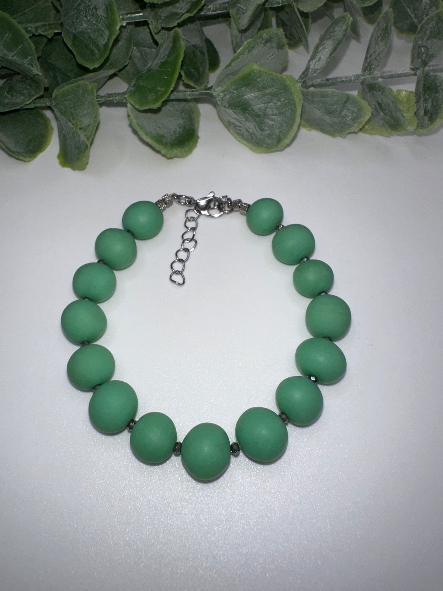 Light Jade Beaded Bracelet