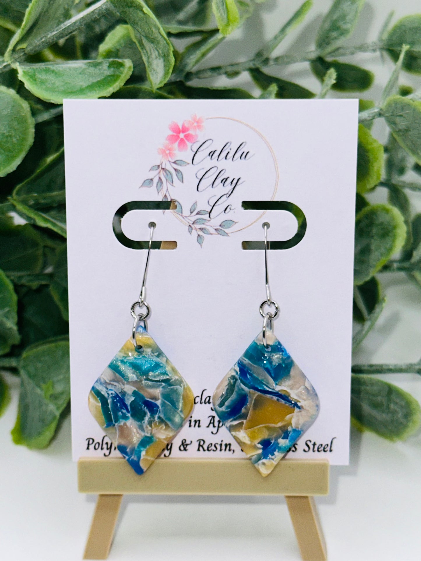 Marbled Diamond Dangles