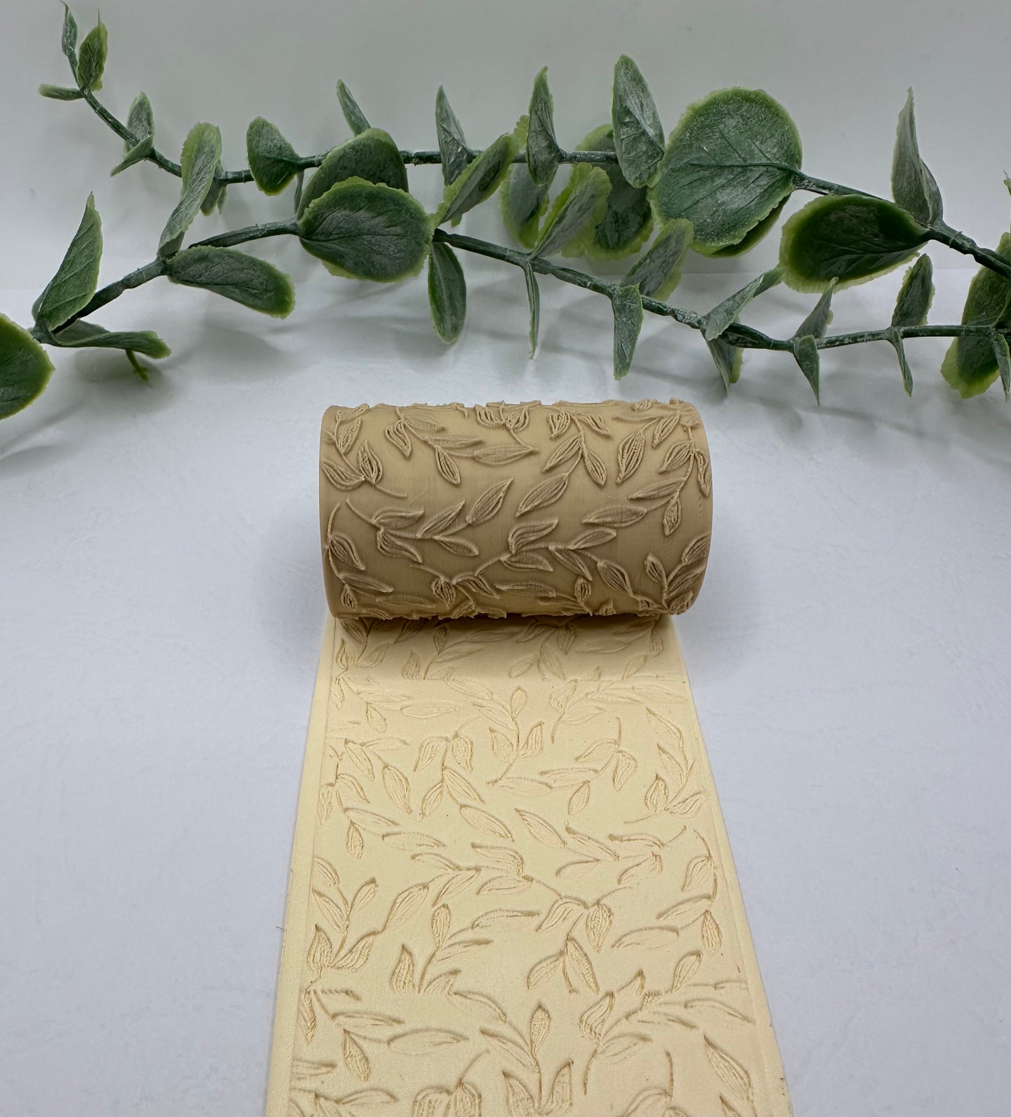 Flowy Leaves Polymer Clay / Cookie Dough Texture Roller