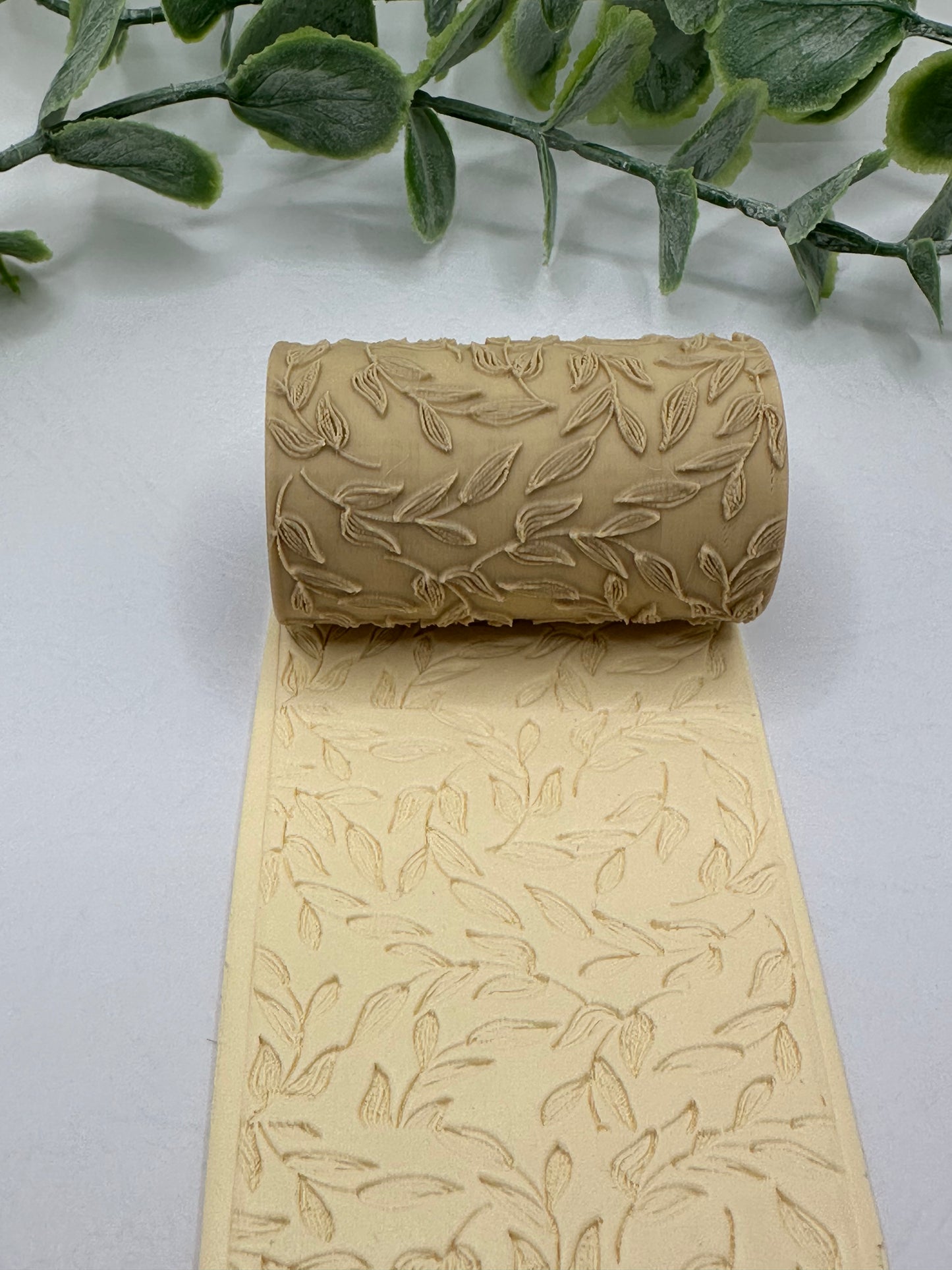 Flowy Leaves Polymer Clay / Cookie Dough Texture Roller