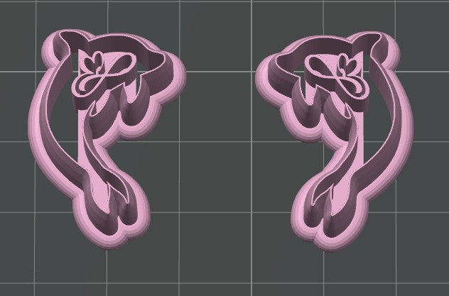 Infinity Heart Dolphin Cookie Cutter / Polymer Clay Cutter