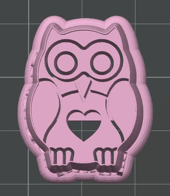 Owl Love Cookie Cutter / Polymer Clay Cutter