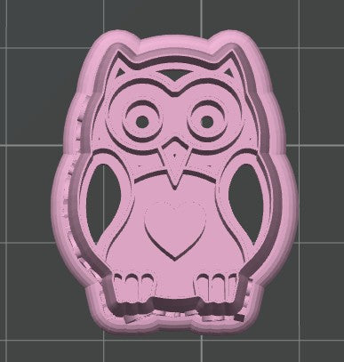 Owl Love Cookie Cutter / Polymer Clay Cutter