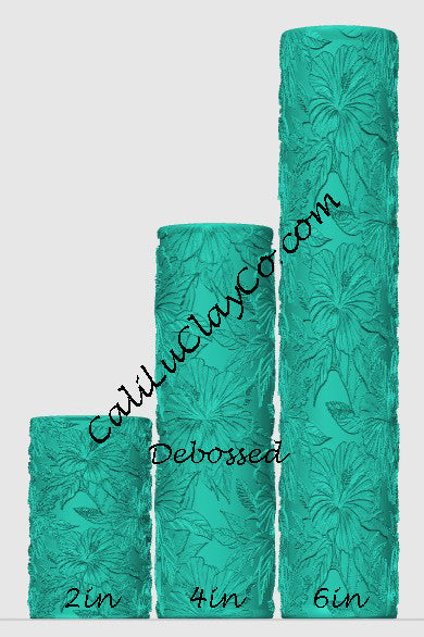 Hibiscus Texture Roller for Polymer Clay/Fondant/Cookie Dough