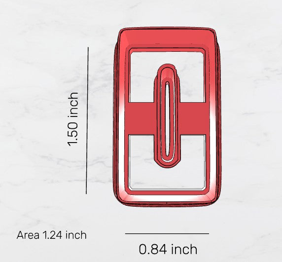 Rectangle Hoop with Oval Cutout Cookie Cutter / Polymer Clay Cutter