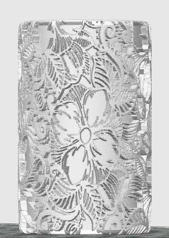 Tropical Flowers Polymer Clay / Cookie Dough Texture Roller